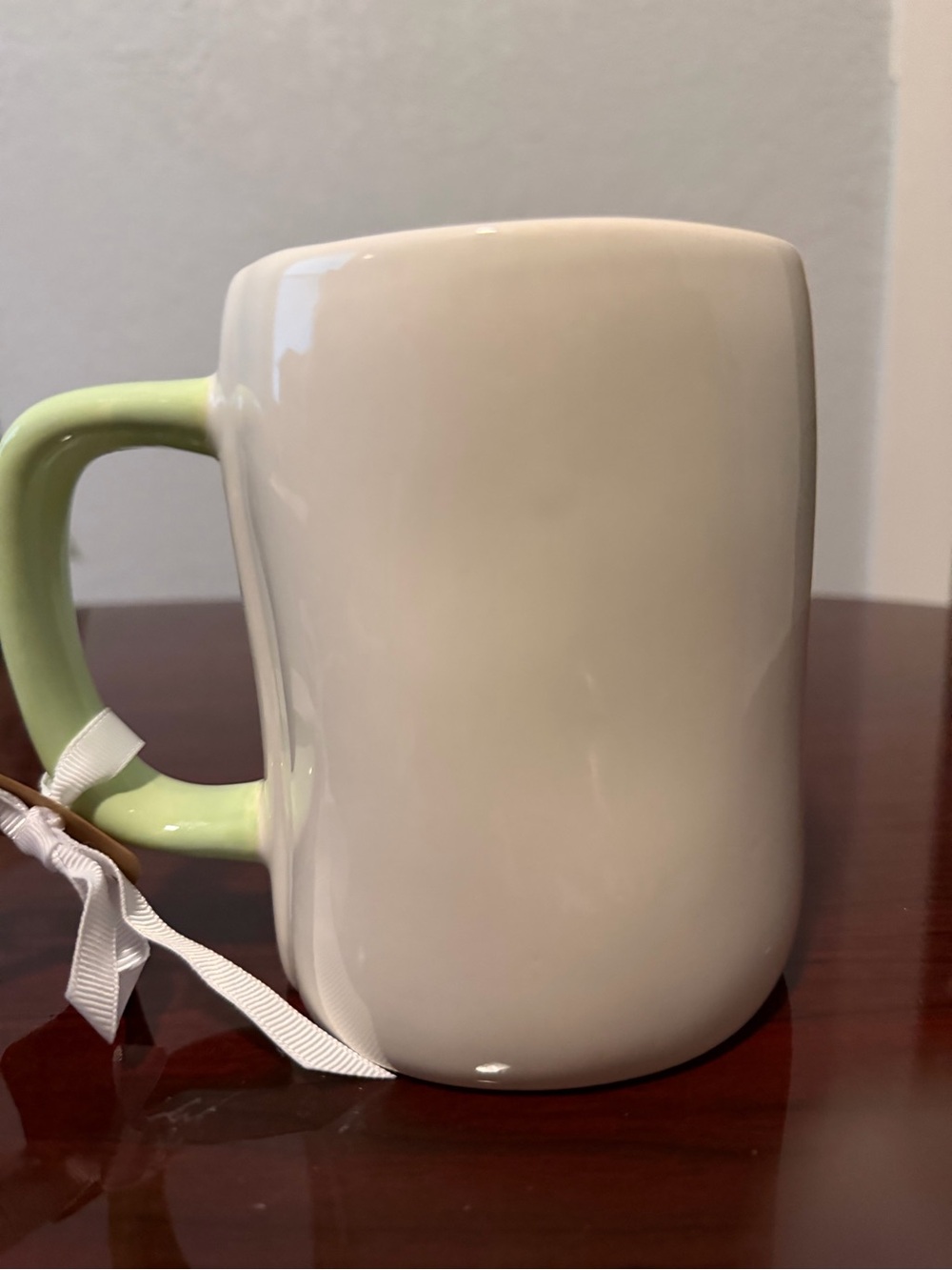 Rae Dunn White Mug with Green Handle and Tigger & Pooh Illustration - Picture 3 of 5